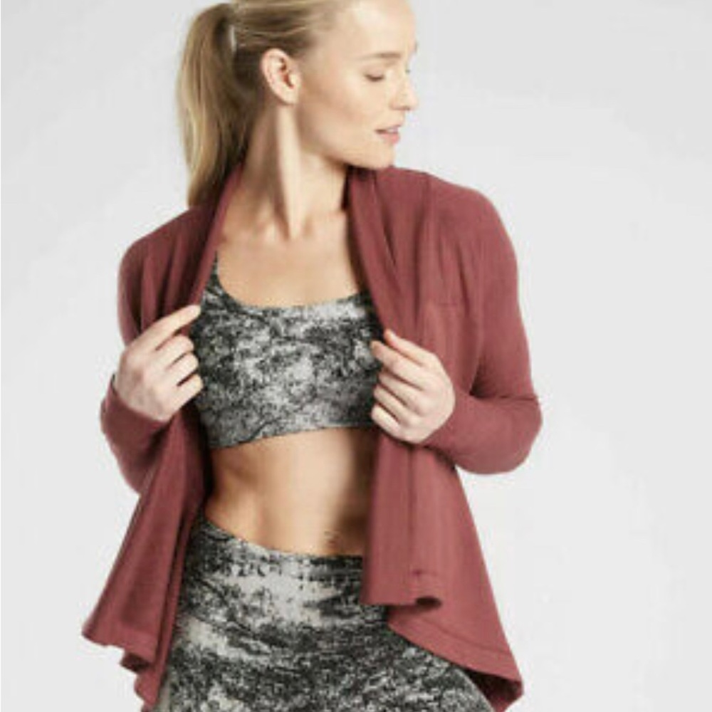 Athleta Nirvana Wear Two Ways Wrap, NEW, Maple Red, XS